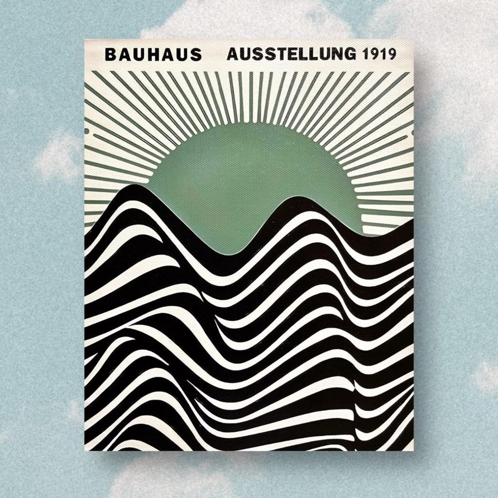 1919 Bauhaus canvas poster